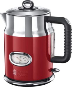 Hobbs 21670-70 Su Isıtıcı, 1.7L, 2400W, Hızlı Kaynatma Özelliği, Retro Tasarım, Su Sıcaklığı Göstergesi, Doldurma Miktarı İşaretlemesi, Mükemmel Su Dökme Ağzı, Eski Çay Makinesi [Enerji Sınıfı A], Kırmızı