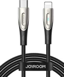 SA27-CL3 Star-Light Serisi 30W Hızlı Şarj Veri Kablosu (Type-C - Lightning) 1,2 m-Siyah