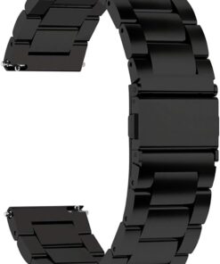 Amazfit GTR 2 Classic 47mm için Metal Stainless Steel Kordon Siyah [GTR 2 Classic ile Uyumlu Kordon - Siyah]