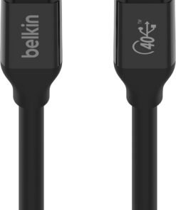 USB4 USB C - USB C Kablosu 2,6 ft (100 W'a Kadar Güç Sağlama, 40 Gb/sn Veri Aktarım Hızı ve Thunderbolt 3, USB 3.2 ve daha fazlası ile Geriye Dönük Uyumluluk ile USB IF Sertifikalı)