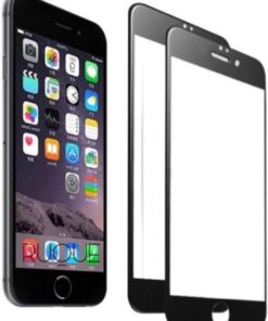7Plus/8Plus Siyah Ekran Koruyucu, 2'li Paket, Temperli Seramik Cam, Anti-Şok HD Tam Kaplayan Ekran Koruyucu