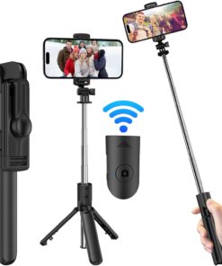 Selfie Çubuğu Tripod, 3'ü 1 arada Bluetooth Selfie Çubuğu Tripod, 360° selfie çubuğu iPhone 14/14pro max/iPhone 13/12/11/Pro Max/Pro/XR/XS/X/8/7, Samsung S10/S9/S8, Go Pro