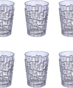 Polikarbon Stone Serisi Kırılmaz 6 Parça Meşrubat Kokteyl Su Bardağı Takımı - 300 ml.