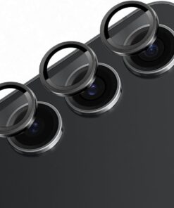 Adet] NewPole Galaxy S23/S23 Plus için Kamera Lens Koruyucu, Alüminyum 9H Temperli Cam Lens Kamera Koruyucu Samsung Galaxy S23, S23 Plus uyumlu Kamera Koruyucu (Siyah)
