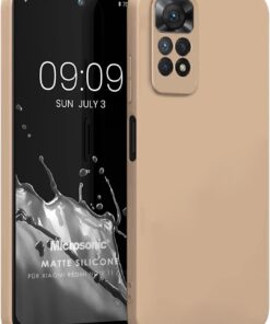 Matte Silicone Xiaomi Redmi Note 11 için Kılıf Gold [Redmi Note 11 ile Uyumlu Kılıf - Gold]