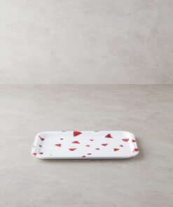 Home Watermellies Plastik Tepsi Beyaz - Kırmızı