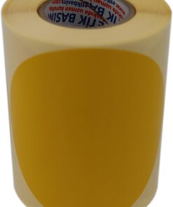 etiketler , hazır al hızlı al Kuşe Daire Renk Baskılı Çap Etiketi 75mm Daire Ölçülerinde Yuvarlak Çıkartma Sticker Ruloda 300 Adet Kendinden Yapışkanlı Rulo Etiketi Barkod Yazıcılar ile Uyumlu 40mm Kuka (Sarı)