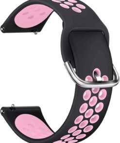 Xiaomi Amazfit GTR 47mm Rainbow Sport Band için Kordon Siyah Pembe