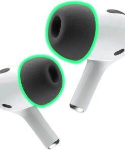 Airpods Pro ve Airpods Pro 2 için Kulağa Tam Oturan ve Kulaktan Düşmeyen Ses izolasyonu Sağlayarak Sesleri Güçlendiren Köpük Kulaklık Ucu Seti (Siyah)