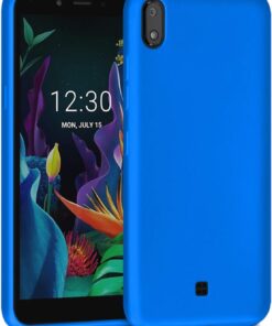 Matte Silicone LG K20 2019 için Kılıf Mavi [K20 2019 ile Uyumlu Kılıf - Mavi]