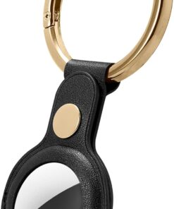 Spigen Ciel AirTag Kılıf Basic Leather Black - AMP01836