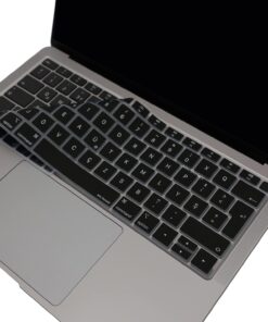 Laptop Macbook Air M1 Klavye Kılıfı F-Türkçe DaktiloTip A1932 A2179 A2337 ile UyumluSiyah