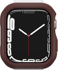 Apple Watch Serisi 9/8/7-45mm için Saat Tamponu, Darbeye ve Düşmeye Karşı Koruyucu, Apple Watch Uyumlu Koruyucu Kılıf, Ekran ve Kenar Koruma, Kahverengi