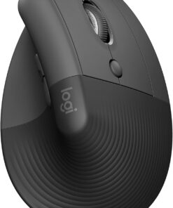 Lift Kablosuz Ergonomik Dikey Mouse, 57° Dikey Açı, 4000 DPI, Sessiz, Küçük ve Orta Eller İçin, Bluetooth, Logi Bolt USB Alıcı, 24 Ay Pil Ömrü, Siyah