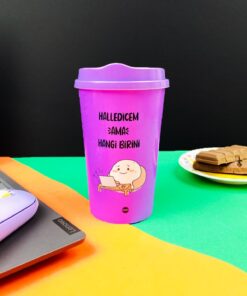 Halledicem Ama Hangi Birini Tasarımlı Plastik Kahve Bardağı