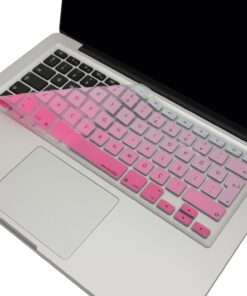 Macbook Air Pro Klavye Koruyucu (Türkçe Q) Gradient (Eski USB’li Model 2008/2017 yılı) ile Uyumlu Pembe