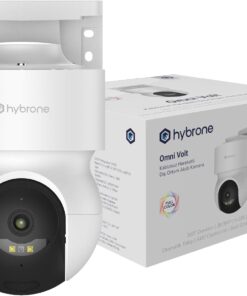 Omni Volt Dış Ortam Wi-Fi Akıllı Kamera, Renkli Gece Görüşü, 360 Derece Görüntüleme, İnsan Algılama, Çift Yönlü Sesli Görüşme, Siren