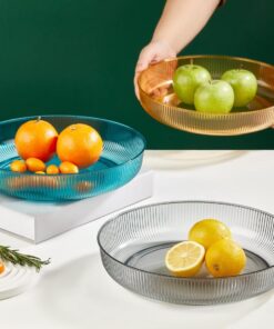 Plastik 28 Cm Sunum Kasesi Meyvelik Salata Kasesi Masa Üstü Sunumluk Çok Amaçlı Kase (Turuncu)