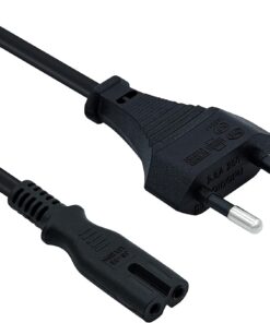 PS3 / PS4 / PS5 / XBox Series S-X Uyumlu Güç Kablosu 1.5 Metre 2Pin Güç Kablosu Projeksiyon - Monitör - Tv Universal 2Pin Güç Kablosu