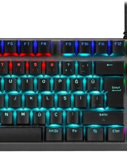 Shooter Rainbow Mekanik Gaming Oyuncu Klavyesi Red Switch Q Türkçe