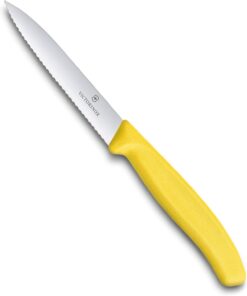 6.7736.L8 SwissClassic 10cm Tırtıklı Soyma Bıçağı, Sari