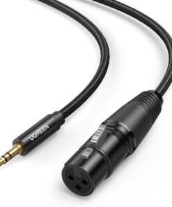 3.5mm to XLR Mikrofon Ses Kablosu Örgülü 1 Metre