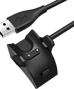 Huawei Band 4 Pro için Manyetik USB Şarj Kablosu Siyah [Band 4 Pro ile Uyumlu Şarj Kablosu - Siyah]