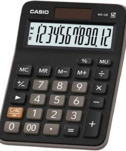 Mx-12B-Bk-W-Dc Casio Ekononik Hesap Makinesi, Siyah