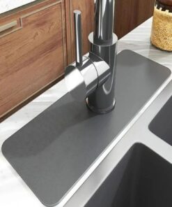 Emici Sihirli Lavabo Musluk Matı 38x13 cm Mutfak Ve Banyo Için Tezgah Üstü Diatom Mat