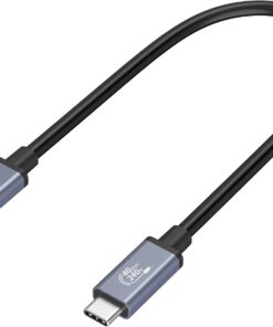 - USB 4 Hızlı Şarj, Data ve Görüntü Aktarım Kablosu - Thunderbolt 4/3 Uyumlu, 40Gbps Veri Aktarım, 240W Şarj Gücü, 8K 60Hz/30Hz, 4K 144Hz/120Hz/60Hz, HDR (0.8 Metre)