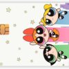 Aksesuar Powerpuff Girls Kart Kaplama Sticker Kart Etiketi 01
