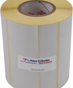 etiketler , hazır al hızlı al Eko Termal Etiket 20mm X 40mm Ruloda 4000 Adet Yan Yana 5 li