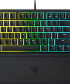 Ornata V3 Tenkeyless - Kompakt Düşük Profil Oyun Klavyesi (Meka-Membran Anahtarlar, Özel Medya Tuşları, Manyetik Yumuşak Dokunuşlu Bilek Desteği) TR Düzeni | Siyah