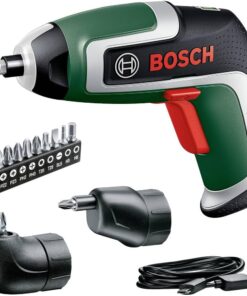akülü tornavida IXO (7. nesil; 3,6 V; 2,0 Ah; 5,5 Nm; set açılı ve eksantrik başlık dahil; mikro USB kablosu; 190 vidaya kadar vidalayın; saklama kutusunda