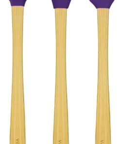 Indigo 3'Lü Mor Bambu Silikon Spatula Seti Uzun 26 Cm Vlt1506
