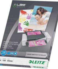 Leitz UDT Laminasyon Poşeti, A4, 100 mikron, 100 adet, Şeffaf