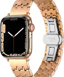 Apple İle Uyumlu Watch 38mm/40mm KRD-86 Metal Kordon Rose Gold