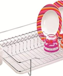 Metal Tek Katlı Yonca Tabaklık Bulaşıklık