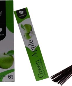 Yeşil Elma (Green Apple) Kokusu Özel Aroma Kokusu Agarbatti Arınma 20 Adet 1 Paket Çubuk Tütsü