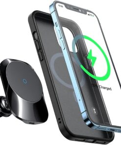 Ch-7071 iPhone uyumlu 12 Ve 13 Serisi 15W Hızlı Kablosuz Şarjlı Araç Telefon Tutucu Siyah