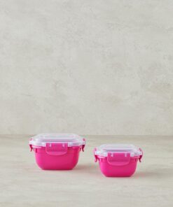 Home Master Lock Plastik Saklama Kabı Pembe
