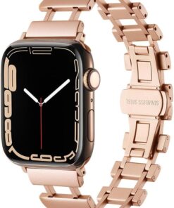 Apple İle Uyumlu Watch 42mm KRD-96 Metal Kordon Rose Gold