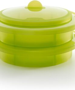 Yeşil Silikon Buharda Pişirme Tenceresi 24-26 Cm