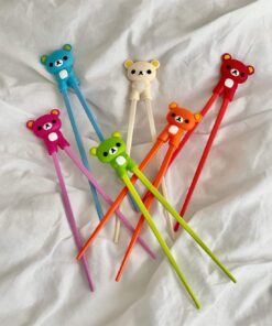 Chopstick Ve Chopstick Öğrenme Aparatı Pembe