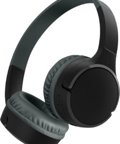 SoundForm Çocuklar için Dahili Mikrofonlu Kablosuz Kulak Üstü Kulaklık, Çevrimiçi Öğrenme, Okul ve Seyahat için iPhone, iPad, Galaxy ve Diğer Cihazlarla Uyumlu - Siyah