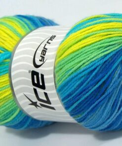 Yarns 4x100gr. Magic Light Turkuaz, Yeşil Tonları, Mavi Tonları