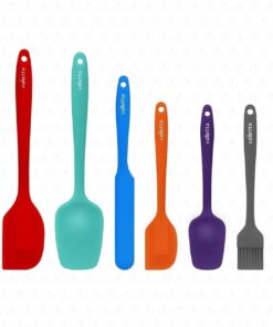 Isıya Dayanıklı Yanmaz Yapışmaz Silikon Spatula Seti 6 Parça Karışık Renkli