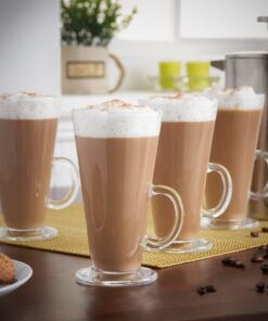 Adet Kulplu Latte Bardağı Cam 290 ml