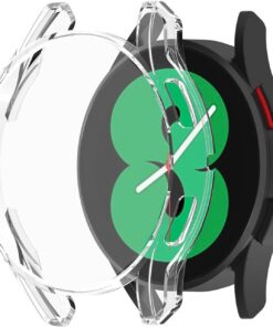 Samsung Galaxy Watch 5 44mm için Kılıf 360 Full Round Soft Silicone Şeffaf [Galaxy Watch 5 44mm ile Uyumlu Kılıf - Şeffaf]