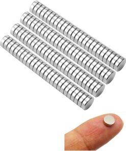 Küçük Neodim Güçlü Mıknatıslar, Çok Amaçlı Buzdolabı Mıknatısları, Küçük Yuvarlak Disk Mıknatısı, Beyaz Tahta Mıknatısları 5 mm Çap x 1 mm Kalınlık 100 Adet